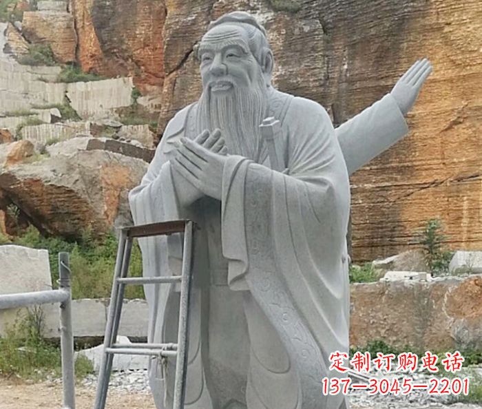 辽宁校园人物大理石孔子石雕