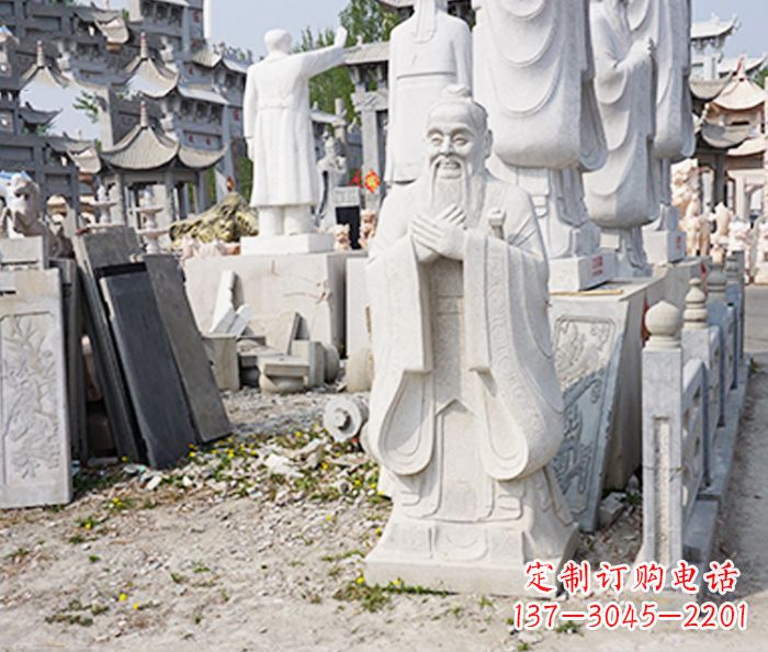 辽宁校园人物孔子石雕 (3)