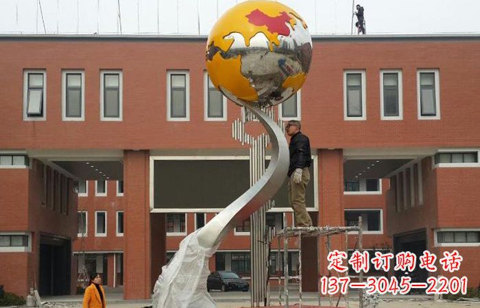 辽宁学校不锈钢地球雕塑