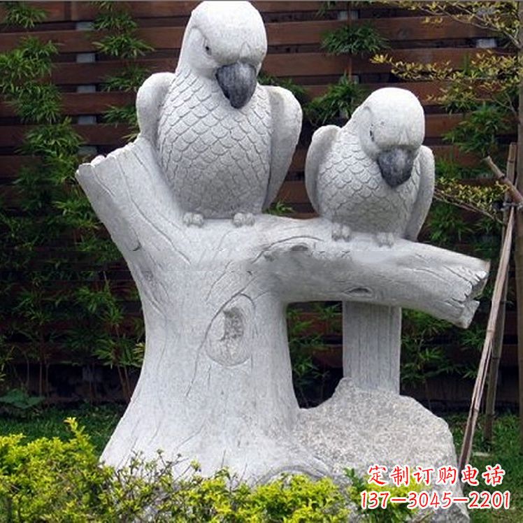 辽宁鹦鹉大理石雕塑