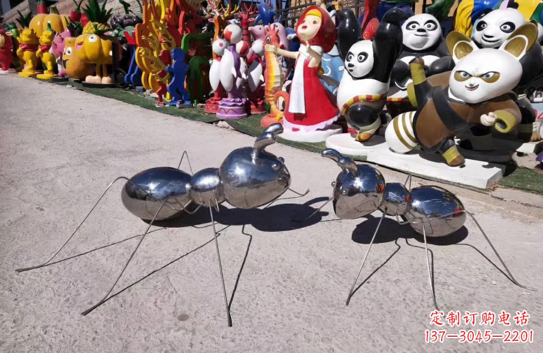 辽宁园林不锈钢仿真蚂蚁雕塑
