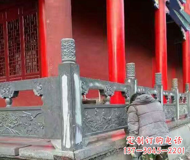 辽宁园林仿古石栏板景观石雕 (9)