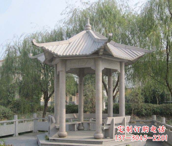 辽宁园林景观大理石凉亭石雕
