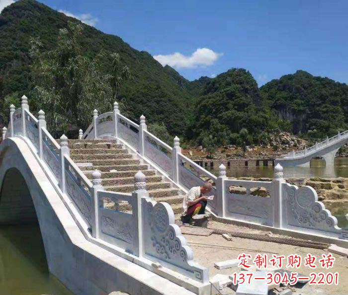 辽宁园林景观大理石桥栏板石雕_1