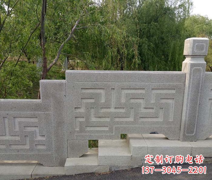 辽宁园林景观大理石桥栏板石雕 (7)