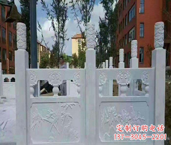 辽宁园林景观大理石桥栏板石雕_2