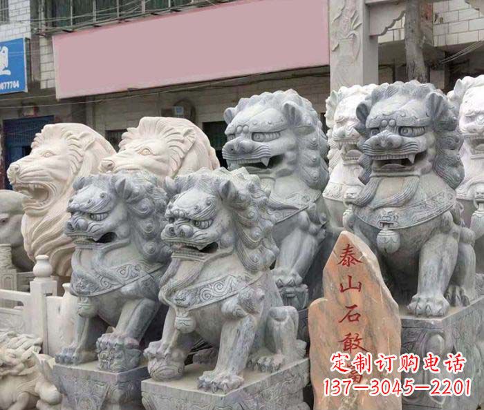 辽宁园林景观仿古狮子石雕