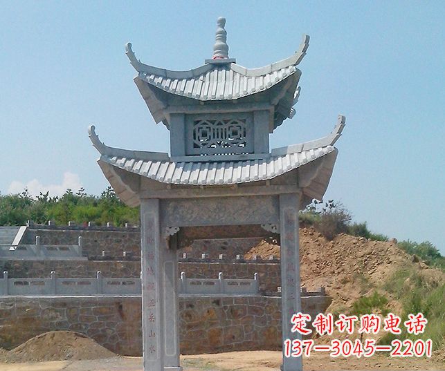 辽宁园林景观仿古石雕凉亭