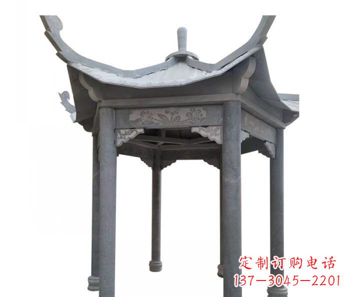 辽宁园林景观仿古石雕凉亭 (3)