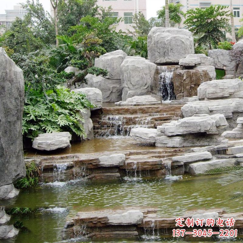 辽宁园林石头假山流水