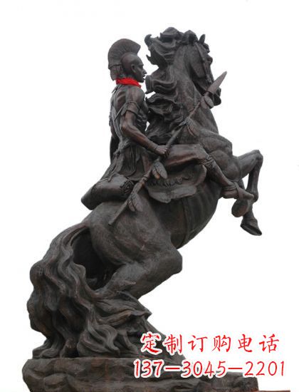 辽宁战士与马 铸铜雕塑