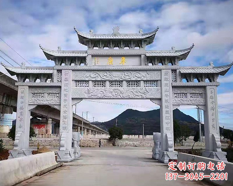辽宁张掖石雕牌坊雕刻