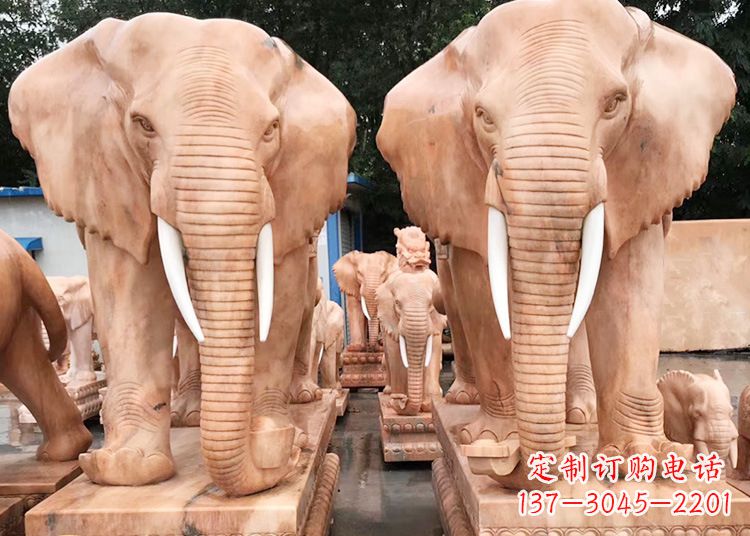 辽宁招财大象石雕