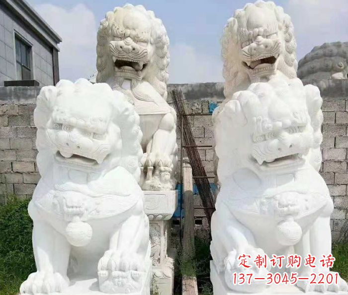 辽宁招财动物汉白玉狮子石雕