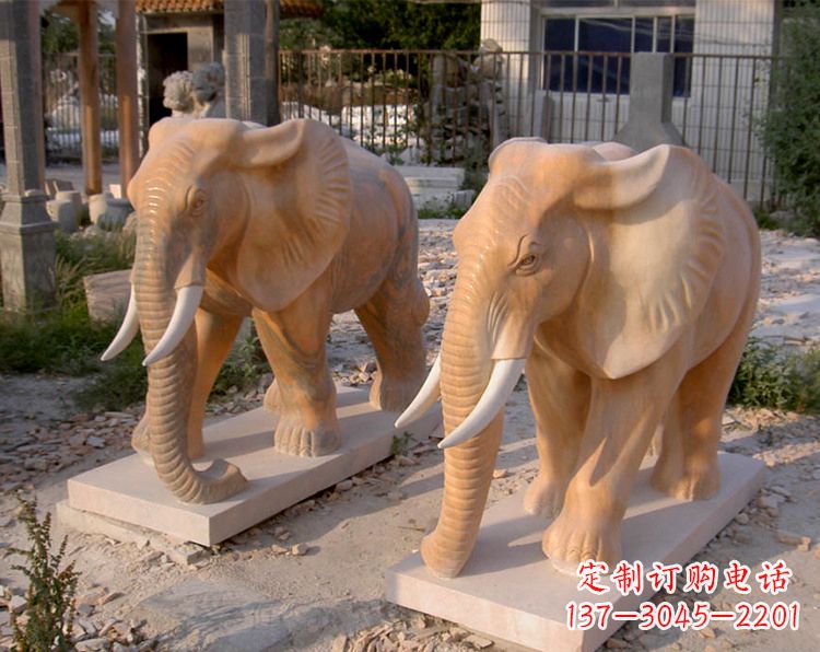 辽宁招财石雕大象