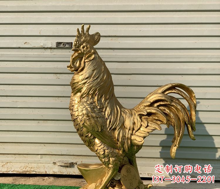 辽宁招财元宝公鸡铜雕