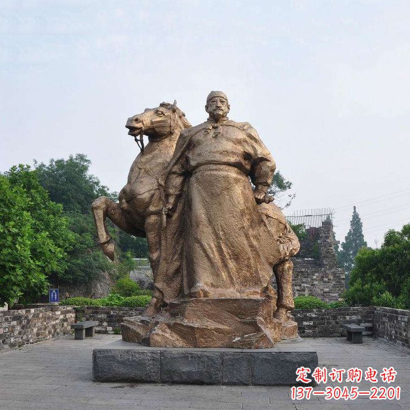 辽宁中国历史名人明太祖朱元璋铜雕像