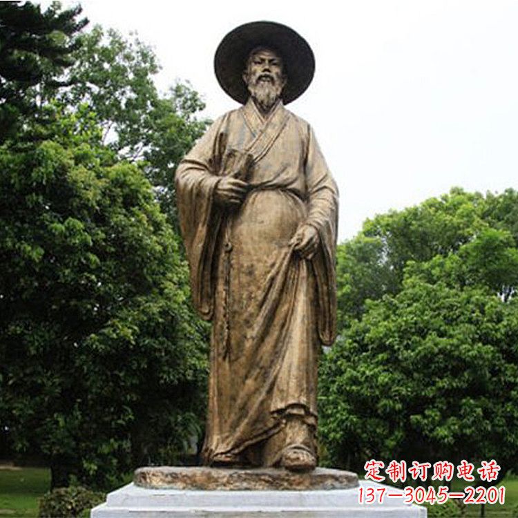 辽宁中国历史文化名人北宋文学家苏轼苏东坡铜雕像