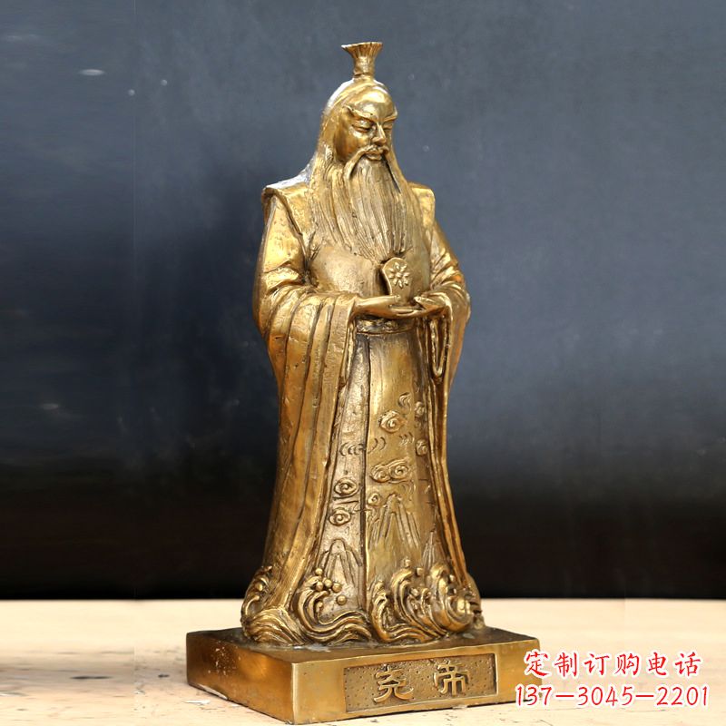 辽宁中国上古时期部落联盟首领尧帝铸铜雕像
