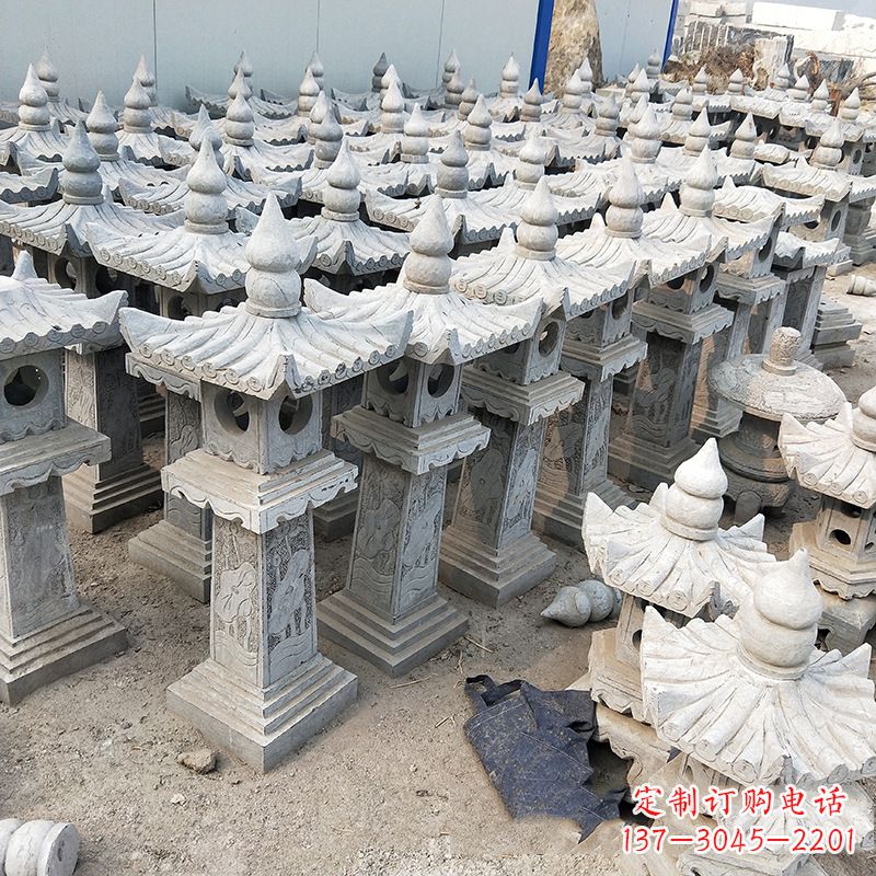 辽宁中式青石灯笼雕塑