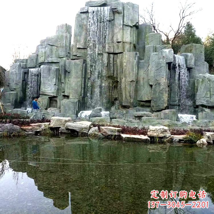 辽宁中式园林流水假山雕塑