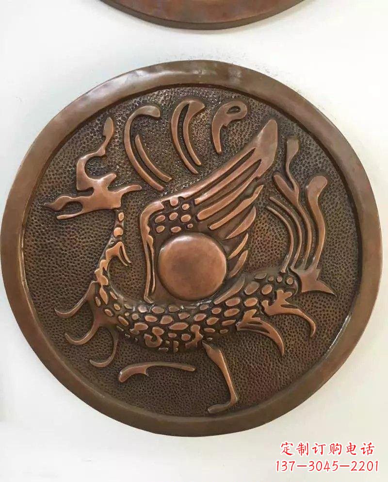 辽宁朱雀铜浮雕