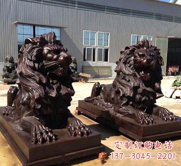 辽宁铸铜汇丰铜狮子