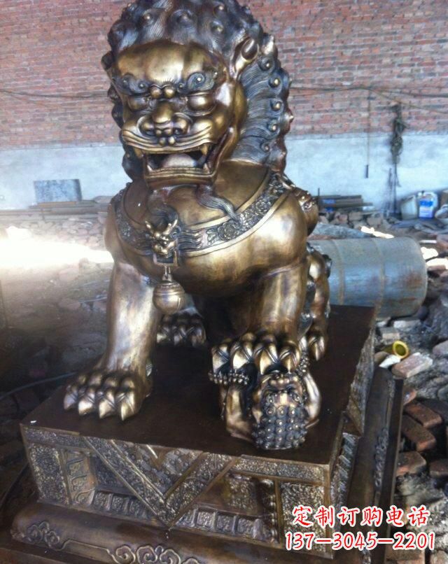 辽宁铸铜母子狮子雕塑