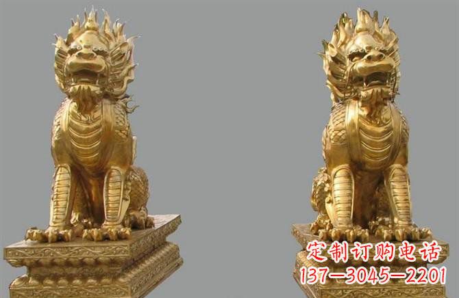 辽宁铸铜麒麟雕塑222